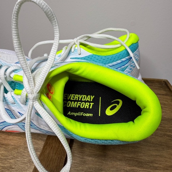 ASICS White Sneakers with Blue and Orange Accents - Picture 11 of 12